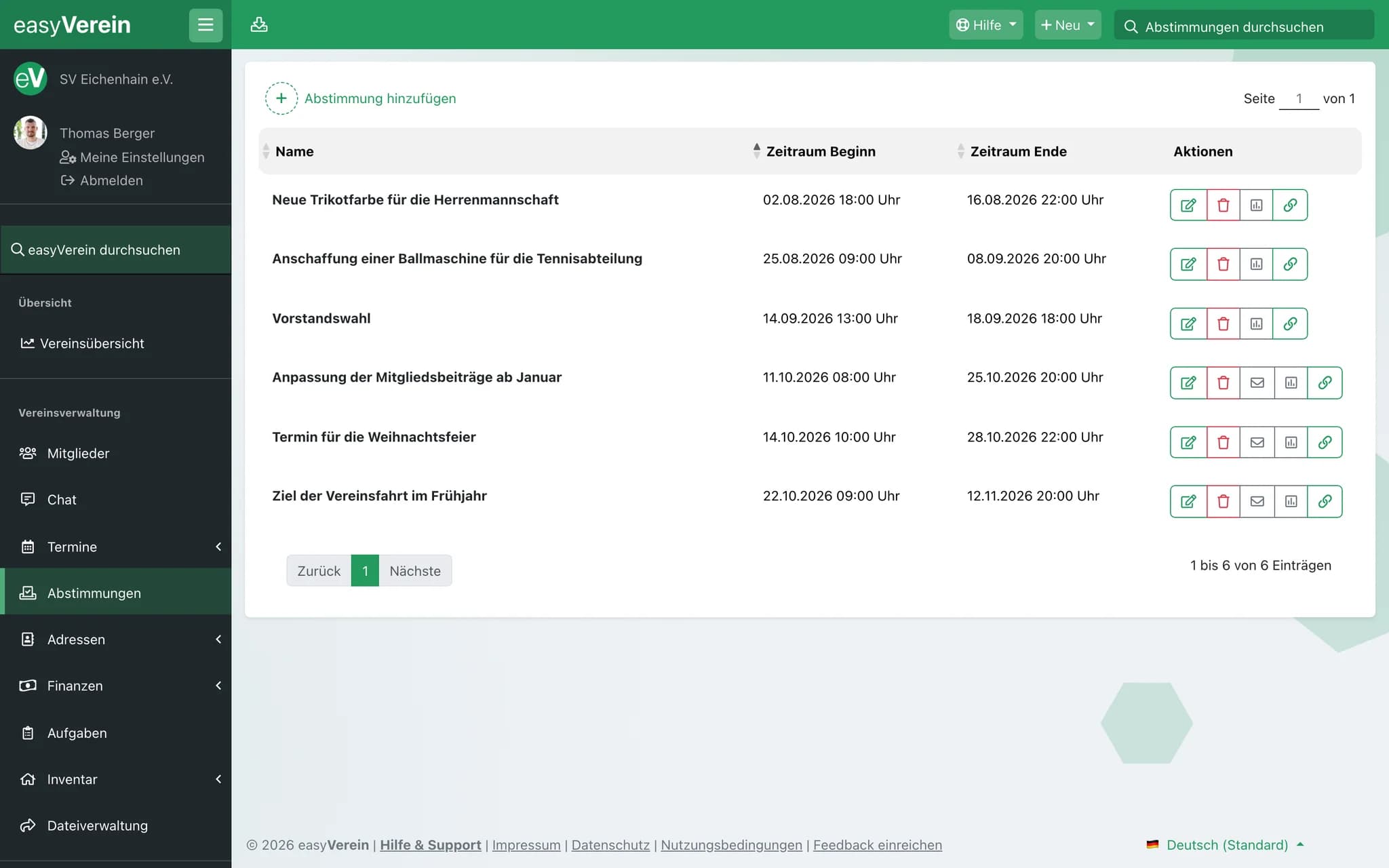 Screenshot Abstimmungen
