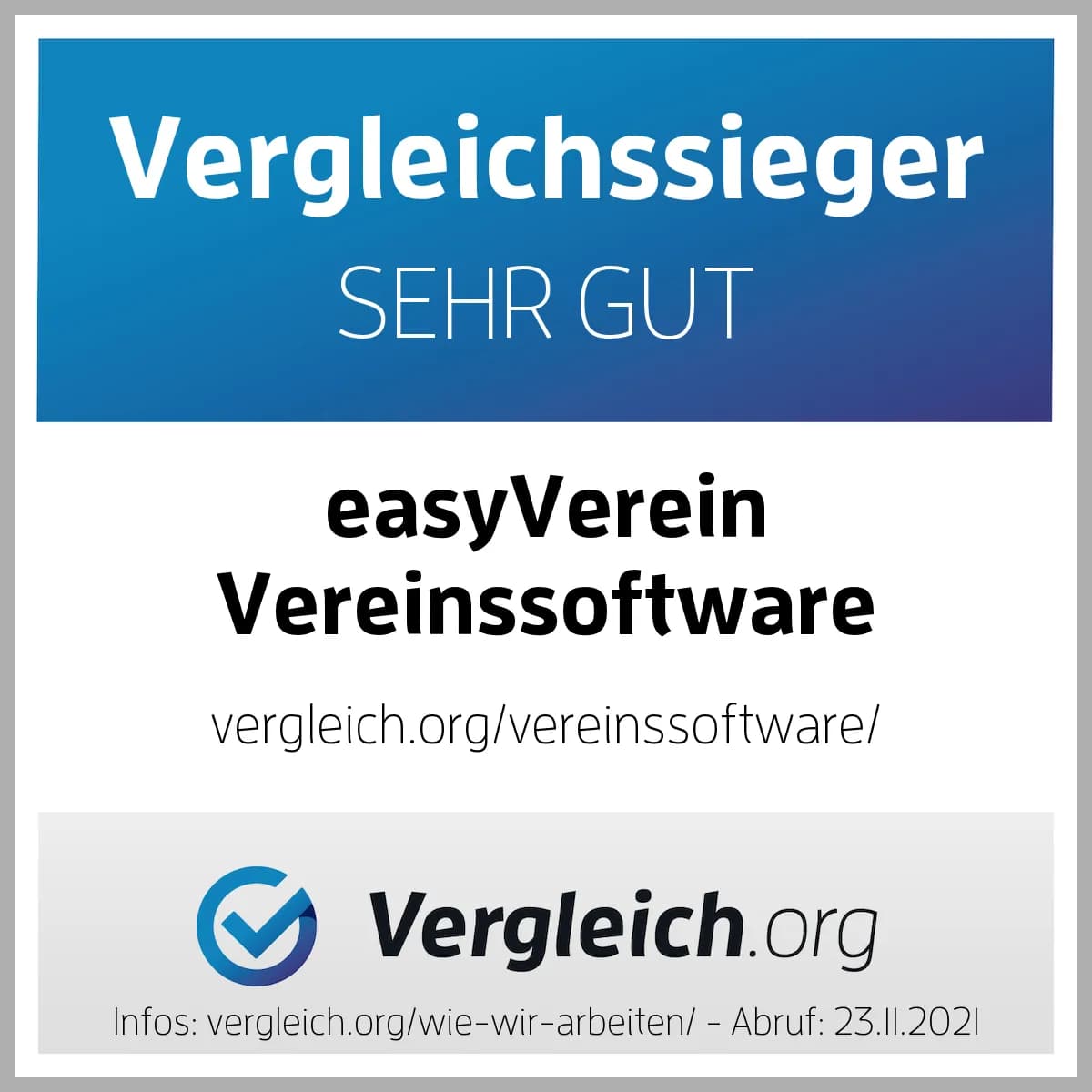 Vergleichssieger bei Vergleich.org
